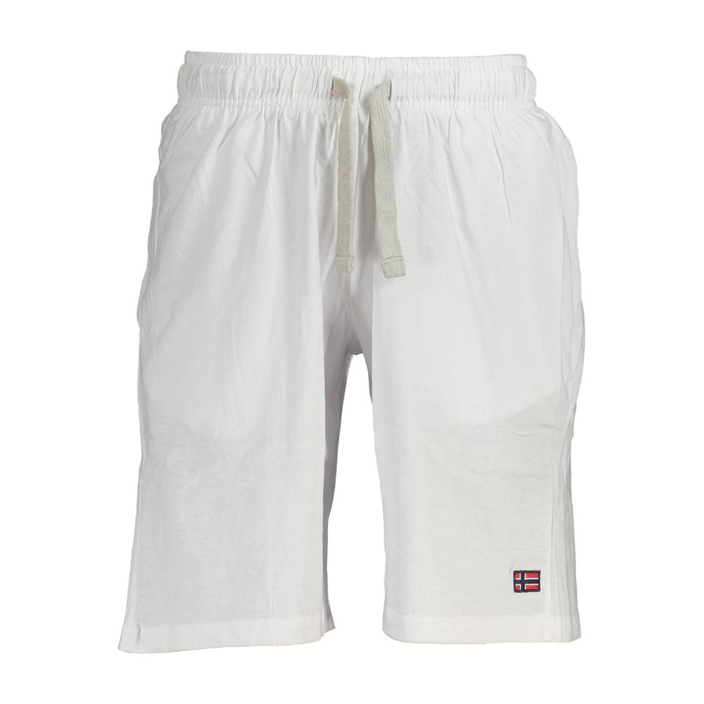 Norway 1963 White Cotton Men's Athletic Shorts