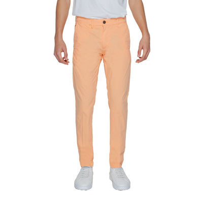 Borghese Orange Baumwoll-Chino-Hose