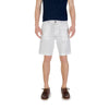 Borghese White Cotton Bermuda Shorts