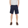 Borghese Blue Cotton Bermuda Shorts
