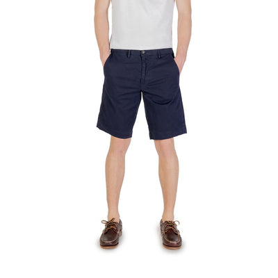 Borghese Blue Cotton Bermuda Shorts