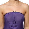 Cavalli Class Purple Viscose Elastane Strapless Bodycon Dress