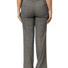 BENCIVENGA Gray Wool Blend Plaid Straight Leg Velvet Waist Pants