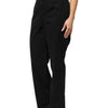 BENCIVENGA Black Wool Blend Pinstripe Straight Leg Pants
