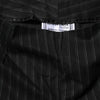 BENCIVENGA Black Wool Blend Pinstripe Straight Leg Pants