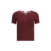 Courrèges Bordeaux Cotton T-Shirt