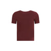 Courrèges Bordeaux Cotton T-Shirt