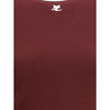 Courrèges Bordeaux Cotton T-Shirt
