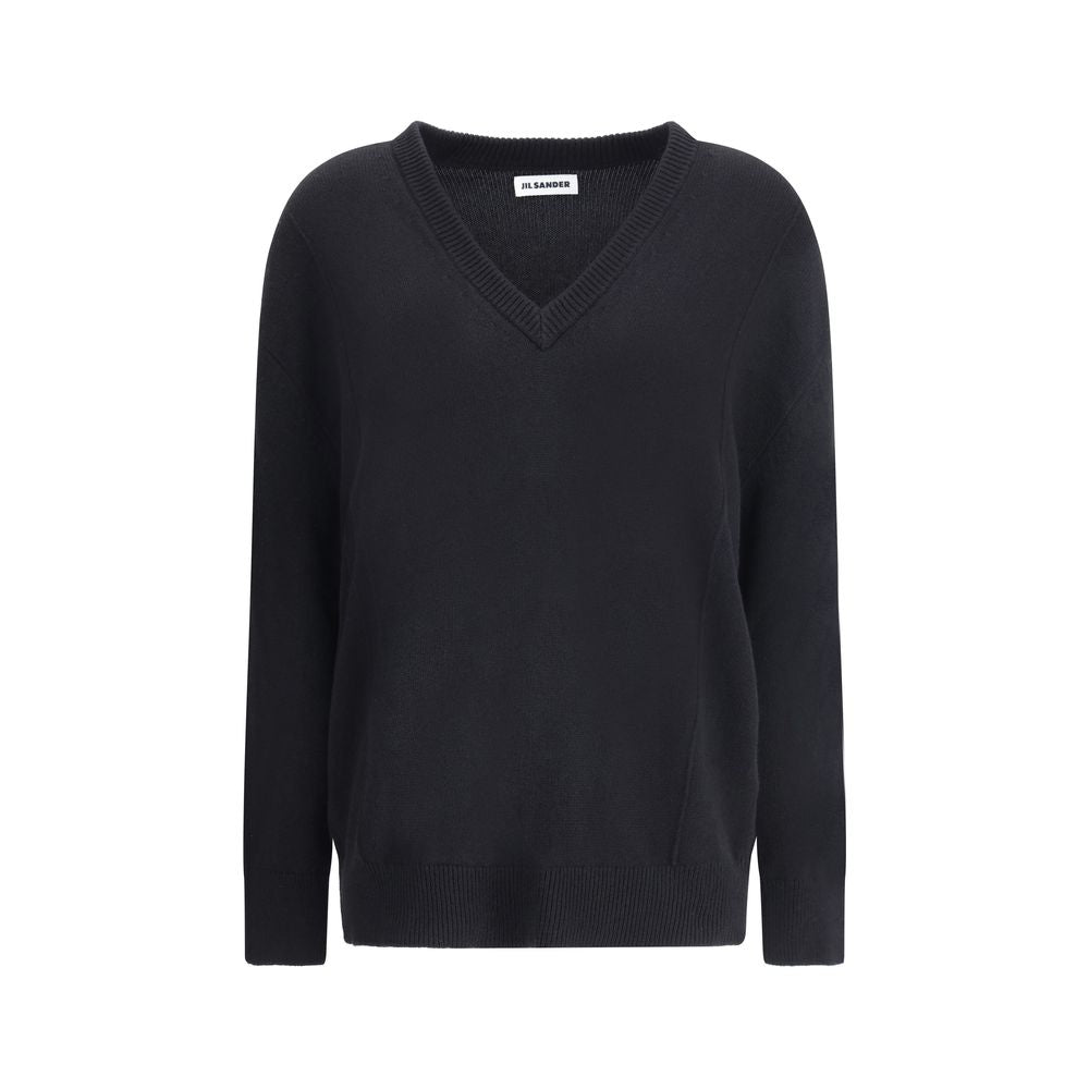 Jil Sander Schwarzes Woll-Sweatshirt