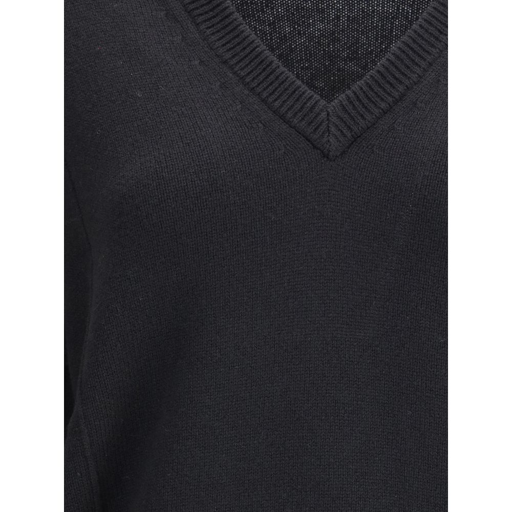Jil Sander Schwarzes Woll-Sweatshirt