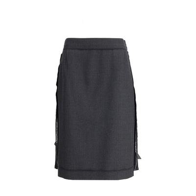 Margiela Black Polyester Midi Skirt