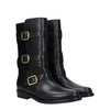 Celine Black Leather Flat Boots