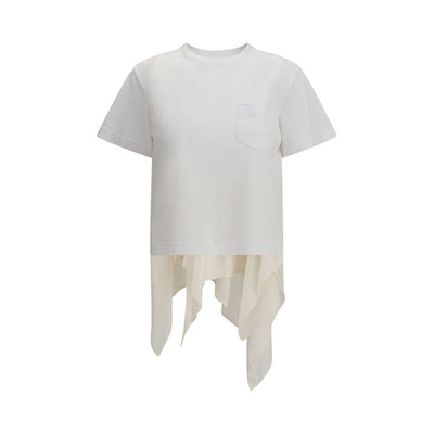 Sacai White Cotton T-Shirt