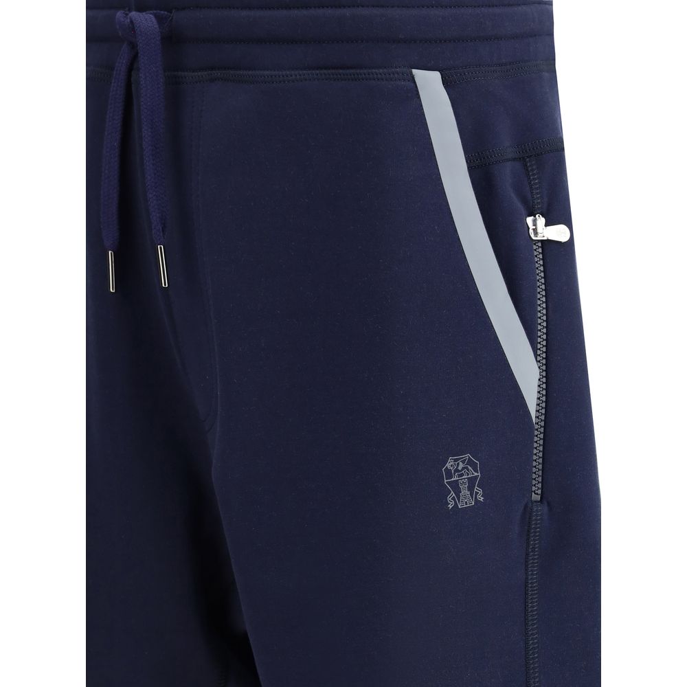 Brunello Cucinelli blaue Baumwoll-Jogginghose (Trainingshose)