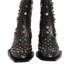 Dolce & Gabbana Black Crystal Embellished Men Short Boots Shoes