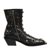 Dolce & Gabbana Black Crystal Embellished Men Short Boots Shoes