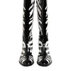 Dolce & Gabbana Black White Zebra Over The Calf Boots Shoes