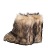 Dolce & Gabbana Brown Faux Skim Ski Fur Men Short Boots Shoes