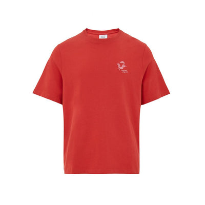 Maison Kitsuné Rotes Baumwoll-T-Shirt