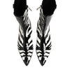 Dolce & Gabbana Black White Zebra Leather Mid Calf Boots Shoes