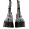 Dolce & Gabbana Black Crystal Strass Mid Calf Short Boots  Shoes