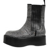 Dolce & Gabbana Black Crystal Strass Mid Calf Short Boots  Shoes