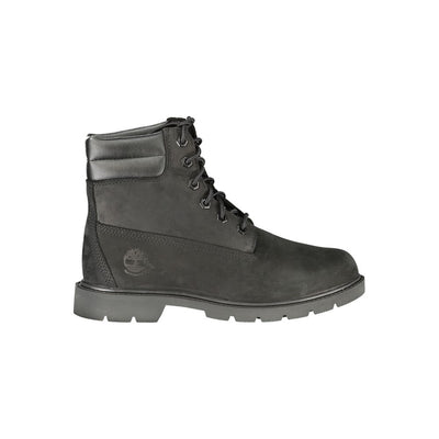 Timberland Black Leather Women Ankle Boot