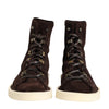 Dolce & Gabbana Brown Suede Lace Up Ankle Short Boots Shoes