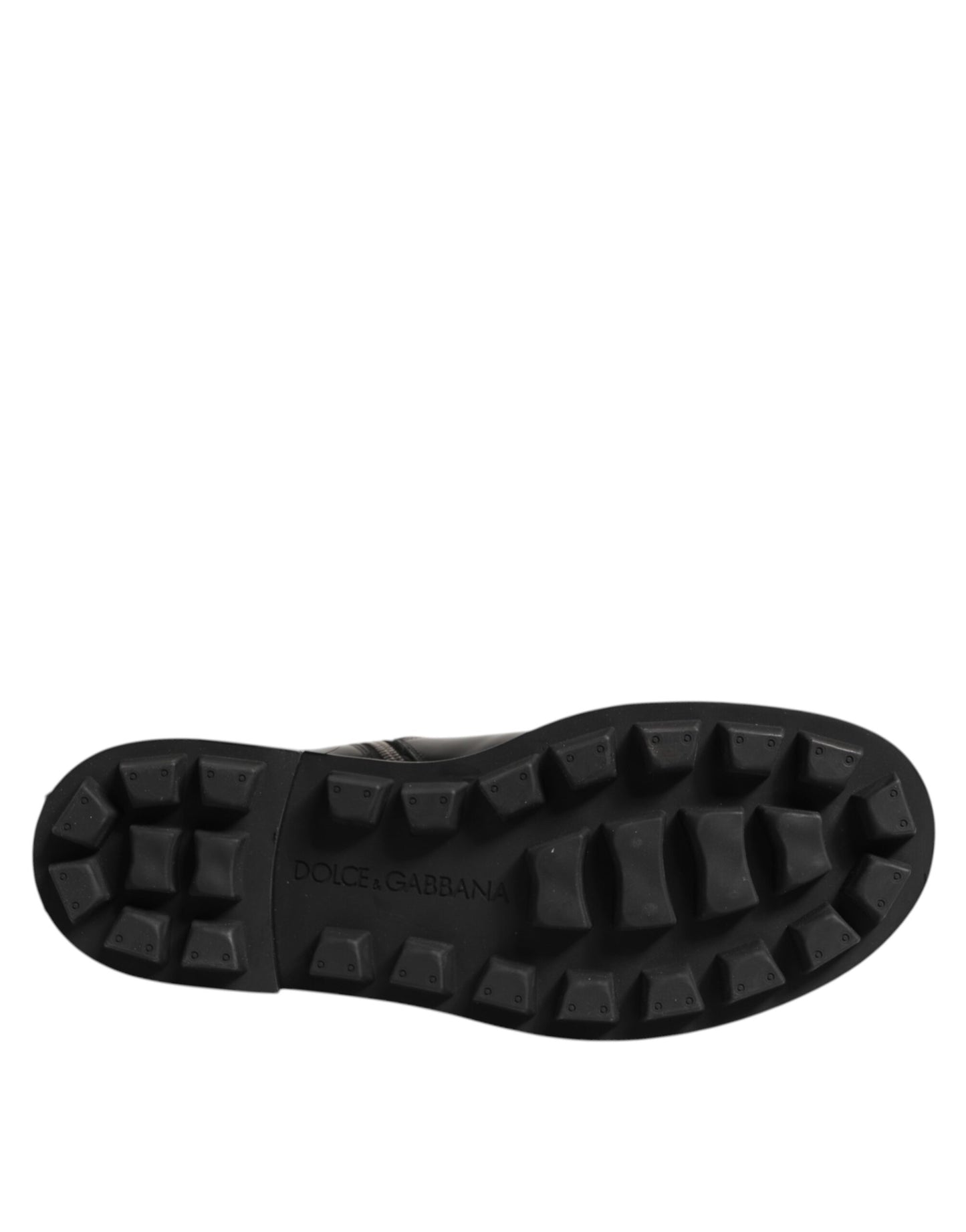 Dolce &amp; Gabbana Biker-Stiefel mit schwarzem Logo-Emblem, mittelhoch geschnitten