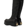 Dolce & Gabbana Black Logo Plaque Over The Calf Boots Shoes