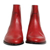 Dolce & Gabbana Red Studded Chelsea Short Ankle Boots Shoes