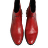 Dolce & Gabbana Red Studded Chelsea Short Ankle Boots Shoes