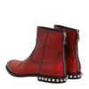 Dolce & Gabbana Red Studded Chelsea Short Ankle Boots Shoes