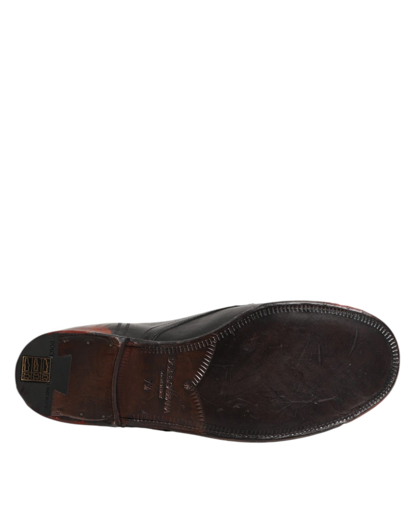 Dolce &amp; Gabbana Schwarze und rote Schnürstiefeletten