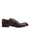 Dolce & Gabbana Brown Leather Monk Strap Formal Derby Shoes