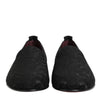 Dolce & Gabbana Black Brocade Loafers Slip On Men Dress Shoes