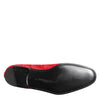 Dolce & Gabbana Red Jacquard Loafers Formal Men Dress Shoes