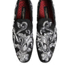 Dolce & Gabbana Black Silver Sequined Loafers Men Dress Shoes