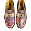 Dolce &amp; Gabbana Loafer-Schuhe mit mehrfarbigem Jacquard-Muster und goldenem DG-Logo