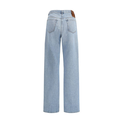 Valentino Light Blue Cotton High-Waisted Jean