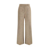 Valentino Beige Fleece Wool Casual Pants