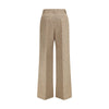 Valentino Beige Fleece Wool Casual Pants
