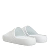 Dolce & Gabbana White Logo Slides Sandals Men Beachwear Shoes