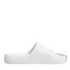 Dolce & Gabbana White Logo Slides Sandals Men Beachwear Shoes