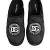Dolce & Gabbana Black Nylon Low Top Slip On Sneaker Shoes