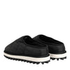 Dolce & Gabbana Black Nylon Low Top Slip On Sneaker Shoes