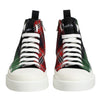 Dolce & Gabbana Multicolor DG Logo Men High Top Sneakers Shoes