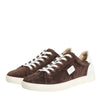 Dolce & Gabbana Brown Suede Leather Low Top Men Sneakers Shoes