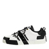 Dolce & Gabbana White Leather Logo Portofino Sneakers Shoes