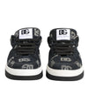 Dolce &amp; Gabbana blaue Baumwoll-Denim-Logo-Sneaker (niedriger Schaft)